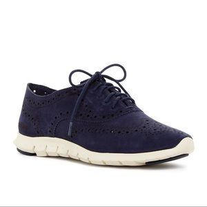 Cole Haan- Zerogrand Oxford- Navy Suede w/box